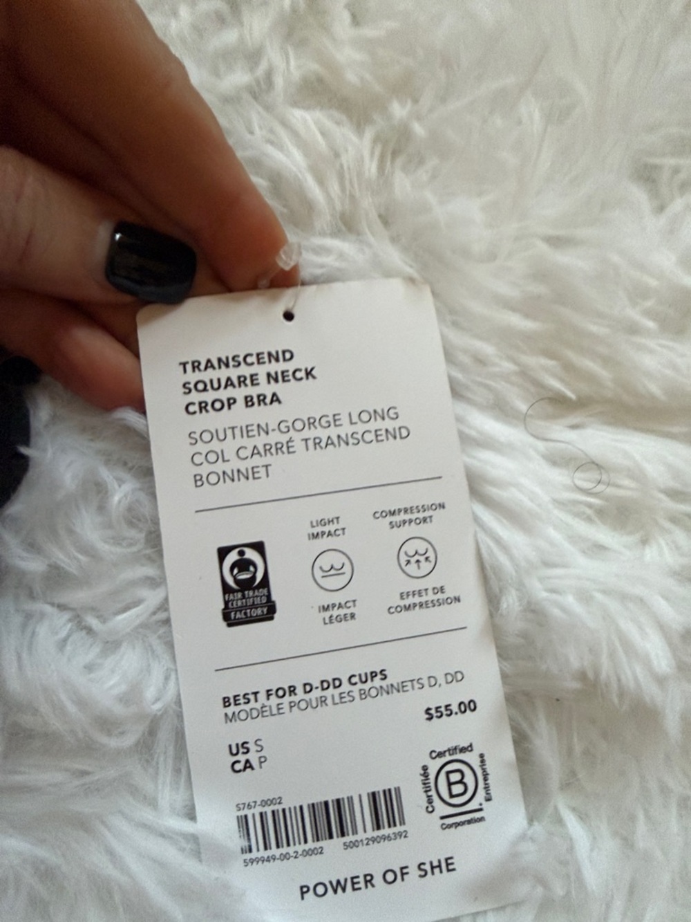 Athleta Transcend Square Neck Crop Bra - Picture 4 of 4